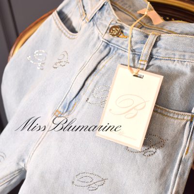 MissBlumarine【ミス ブルマリン】ワイドデニムパンツ