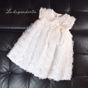 【La stupenderia 】 キッズ フラワー レース ドレス