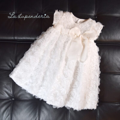 【La stupenderia 】 キッズ フラワー レース ドレス