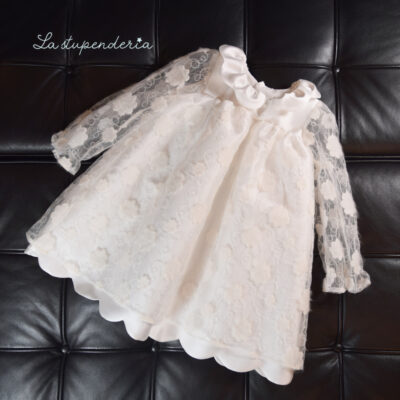 【La stupenderia 】 ベビー フラワー レース ドレス