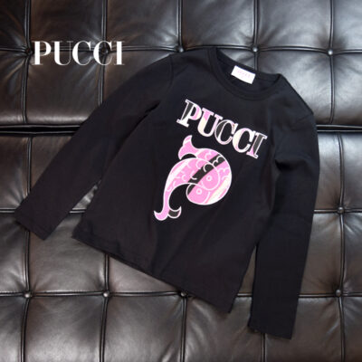 【2026FW】PUCCI プッチ 長袖Tシャツ キッズ ブラック